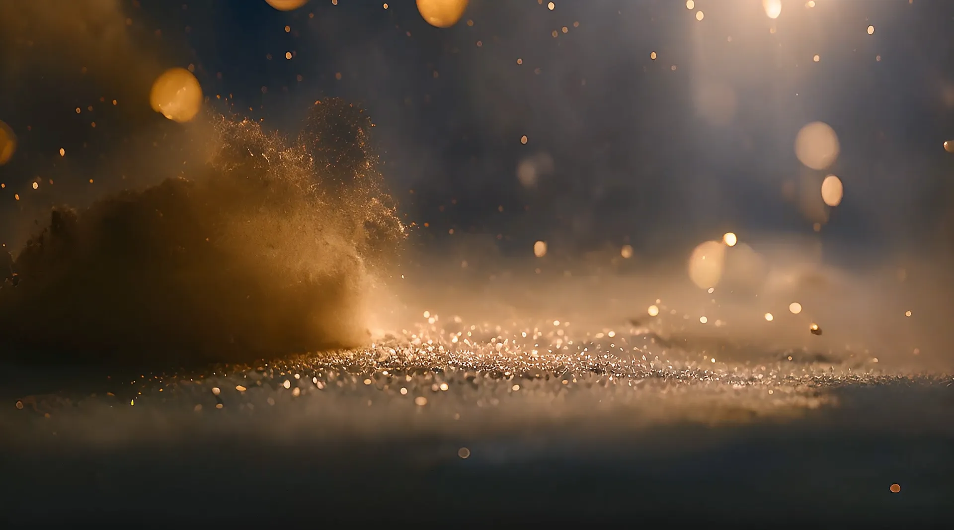 Golden Sparkle Dust Wave Dreamy Video Backdrop